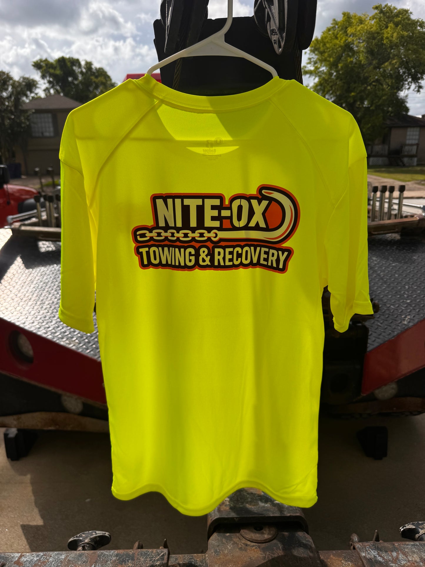 Nite Ox Towing Badger B-Core T Shirt Lime Green