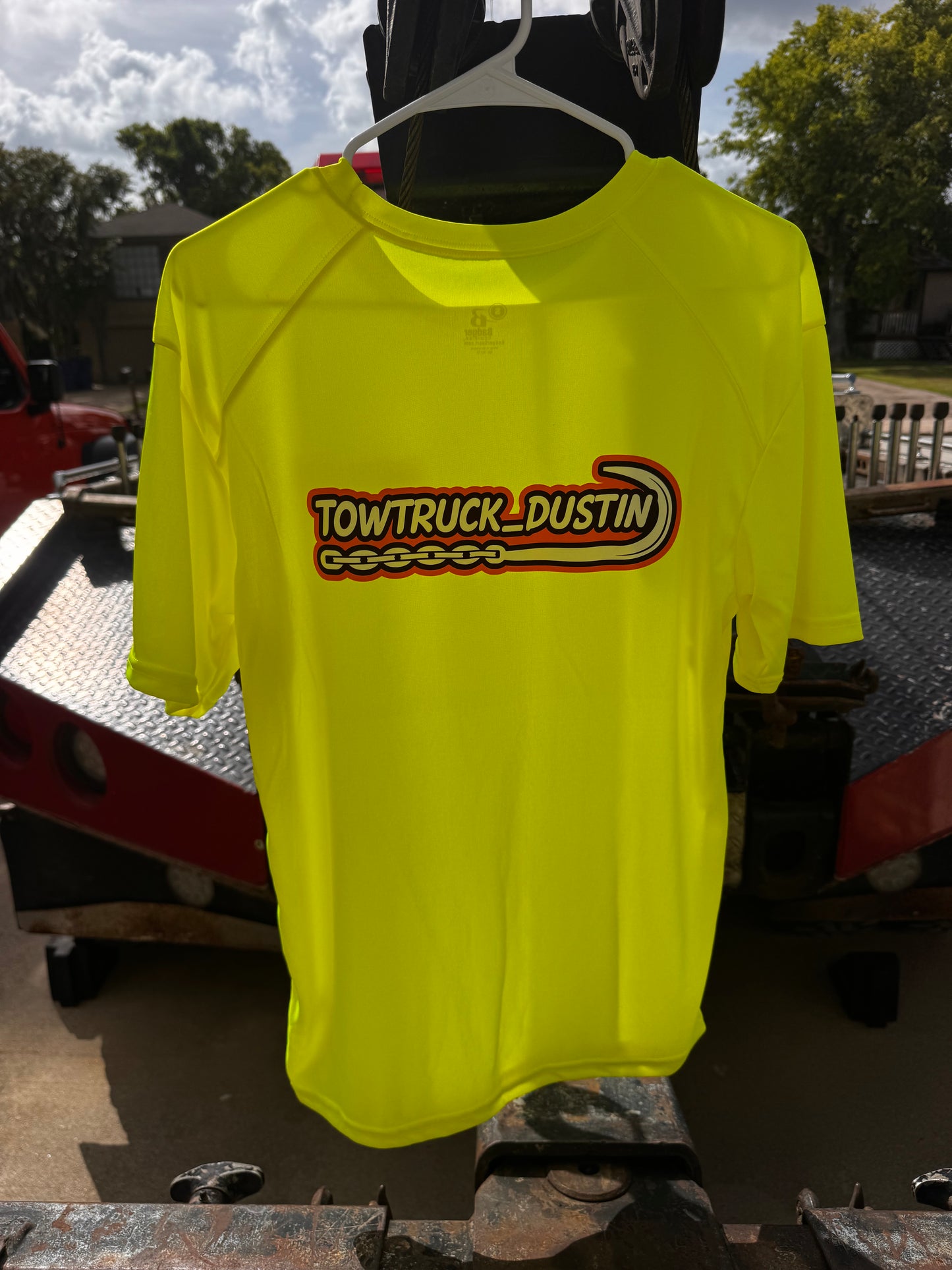 Tow Truck Dustin Badger B-Core T Shirt Lime Green