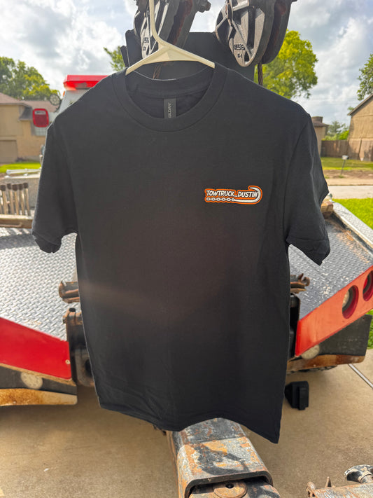 Tow Truck Dustin Black Gildan Heavy Cotton T Shirt