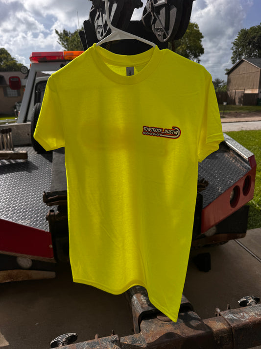 Towtruck_Dustin Gildan Cotton T Shirt Lime Green